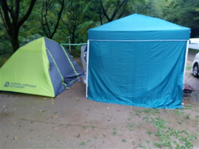 雨キャンプでのテント、タープの雨対策（実体験レビュー）